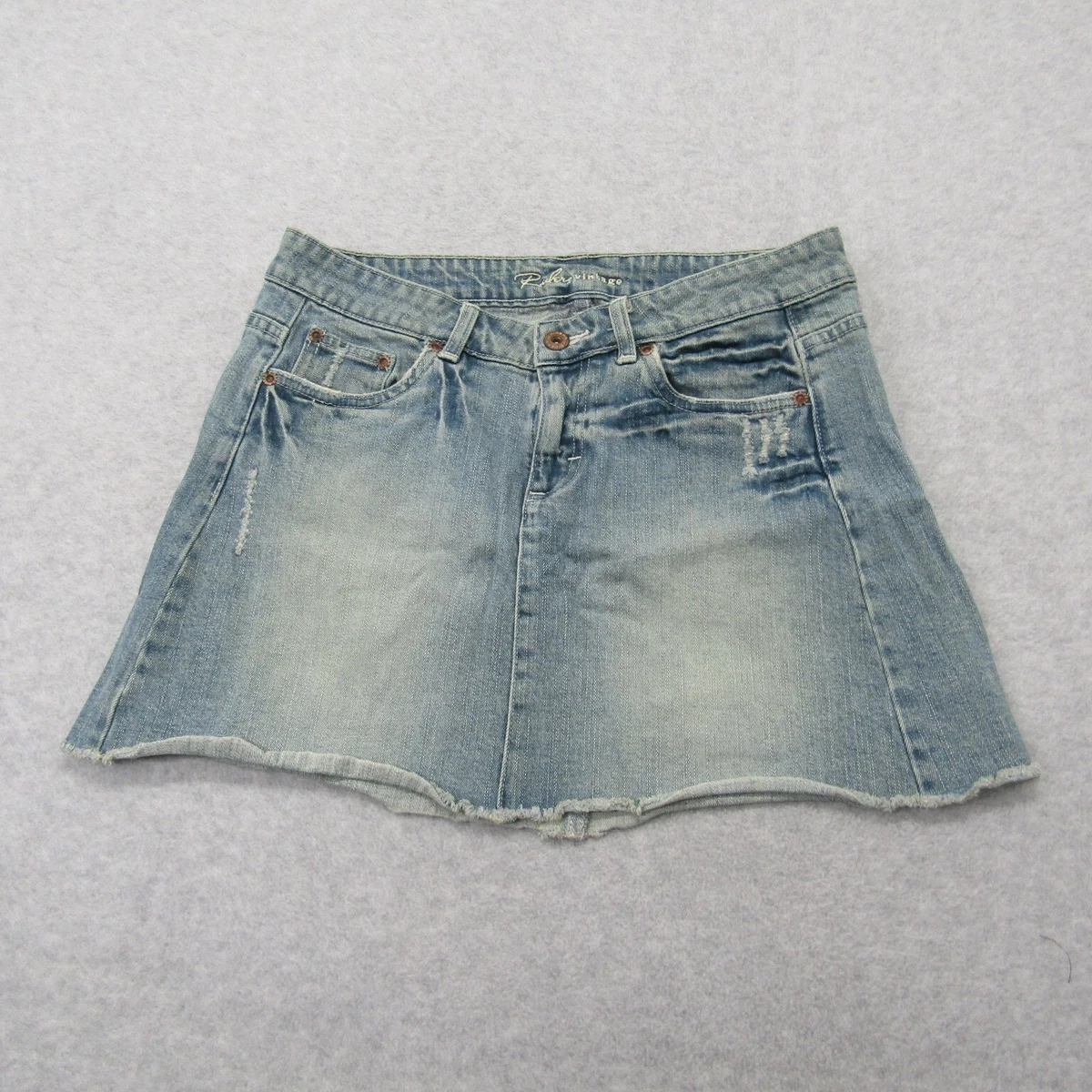 Minigonna In Jeans Donna Noisy May Regina - Blu Azzurro Con Elastico E Tasche Laterali