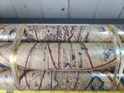 Vintage World Map Wallpaper - Seabrook Wallcoverings Inc Design SA211B