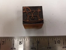 Vintage Letterpress Block / Cut (Kelsey , C&P) (Old Rocking Horse Copper) B5