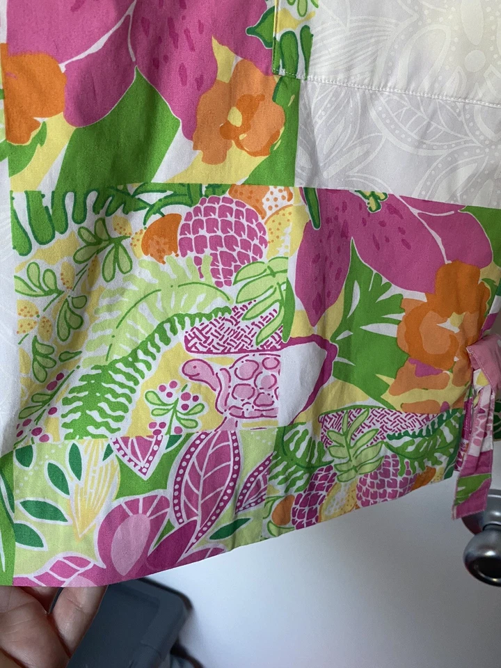 Vestido Lilly Pulitzer Etiqueta Blanca Cambio Patchwork Animal Floral Talla Niñas 16 Foto 4 de 4