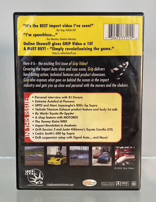 Vintage 2002 Grip Video Vol 1 DVD Cars Import Models Street Racing