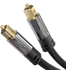 TOSLINK Cable Optical Audio Cable 1.5 Feet Short Fiber Optic Cable for Soundbar