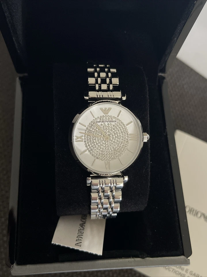 Reloj Emporio Armani nuevo en caja para mujer de acero inoxidable AR1925 ($400 precio de venta sugerido por el fabricante) nuevo auténtico Foto 4 de 4