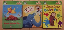Leap Frog TAG Junior Lot of 3 Board Book Pooh Curious George If I Were EUC