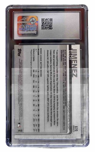 2019 Topps Eloy Jimenez #670 Chicago White Sox - CSG 10 - Bild 2 von 2