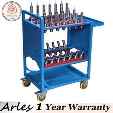 Rolling Tool Cart 40 Taper Tool Holder Mobile CNC Tool Cart 35 Capacity CAT40