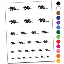 Cute Chubby Rat Walking Temporary Tattoo Water Resistant Set