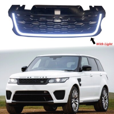 Front Grille Bumper Mesh Bar Vent Trim Light Led Fit Range Rover Sport 2014-2017