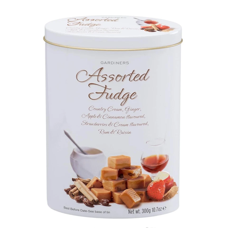 Artisanal 300g Assorted Fudge Tin – No Artificial Additives, Gourmet Specimen - Image 3 of 4