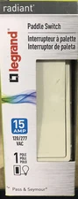 Legrand Radiant TM870-LACC10 Light Almond Paddle Switch 15AMP 120/277VAC
