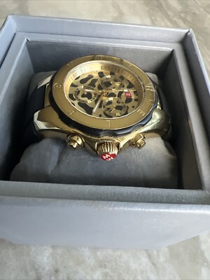 Michele Leopard Chronograph Watch MWW12F000052 Silicon Band  display picture 1