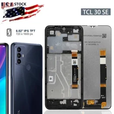 New LCD Display Touch Screen Digitizer Frame Assembly For TCL 30 SE 6165H 6165A