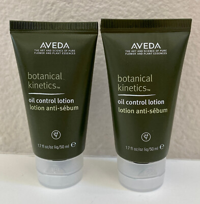 Aveda Botanical Kinetics Oil Control Face Lotion 1.7oz 50 mL Full Size - 2 tubes