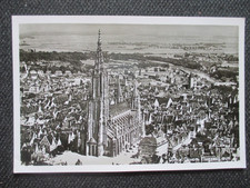RAR  seltene AK  alter Zeit aus 1953 !  ULM & Ulmer Münster  vom Flugzeug aus !