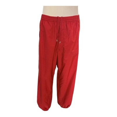 Prada Men's Red Re-Nylon Jogging Pants  SPH374 Large, Triangle logo, stretch