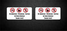 Pair No Smoking Drinking Eating In This Vehic...