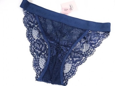 10 Stck. BOUX AVENUE dunkelblau TASHA hohes Bein Spitze brasilianischer Slip UK 6 8 10 12