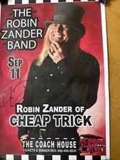 Robin Zander  Autographed Concert Poster 8.5 X 14 