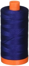 A10502784 Solid 50wt 1422yds Dark Navy Mako Cotton Thread Sewing Spool