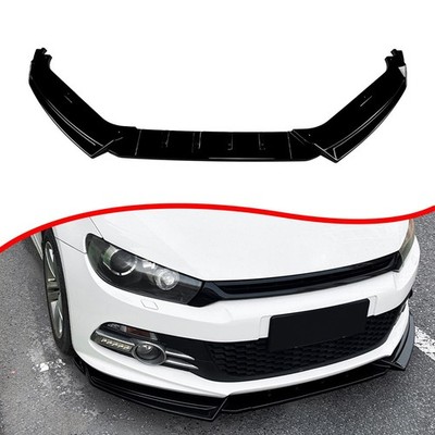 Black Front Bumper Lip Body Kit For VW Scirocco MK3 Early Rline GTS 2008-2014