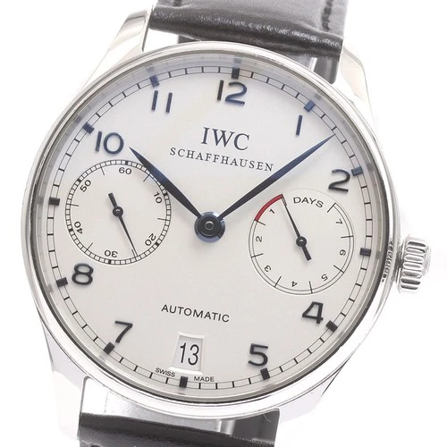 IWC SCHAFFHAUSEN Portugese IW500705 7 Days Silver Dial Automatic Men's_871335