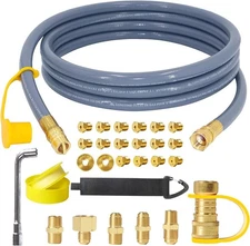 5369 Propane to Natural Gas Conversion Kit, 12FT 3/8" ID Natural Gas Hose with Q