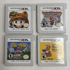 Nintendo 3DS DS 4 Game Bundle Super Mario Bros 3d Paper Sticker Maker Pac-Man