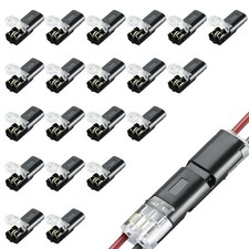 20 Pack 2-Pin LED Strip Light Connectors Quick Plug-In Wire Locking Buckle
