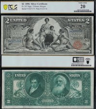 SC 1896 $2 Fr.247 Silver Certificate “Educational” - PCGS 20 Great Eye Appeal!