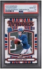 Jaxson Dart Donruss Rated Rookies Throwback PSA 10💎RARE 2025 Giants RC Insert