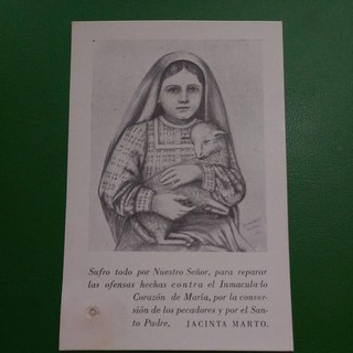 santino holycard reliquia relic Serva di Dio Giacinta Marto pastorella di Fatima