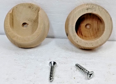 1-3/8 In. Wood Closet Rod Socket, Natural (2-Pack)  Waddell 410DI