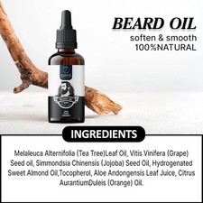 Aceite para barba 7 días 100% resultado para hombre brillo suave cabello barba más fuerte/ 30 ml