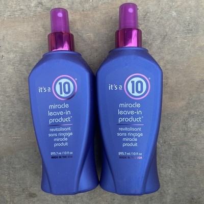  Lot Of 2  It's a 10 Silk Express Miracle Leave-in Hair Conditioner - 10oz.