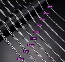 Stainless Steel 24 in 7 mm link Cuban curb Chain Necklace