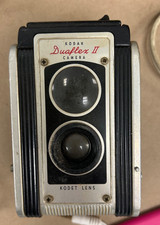 Vintage Kodak Duaflex II Black Silver Kodet Lens 620 Box Film Camera