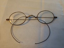 Vtg Antique Early 1900s Sterling Silver Wire Rim Child's Eye Glasses Spectacles