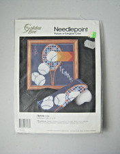 Golden Bee Tennis Needlepoint Kit 30708 Picture or Eyeglass Case Vtg 1991 NEW