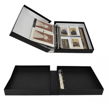 Archival Ring Folio Binder Box 2-1/2" D Ring Black Presentation Storage