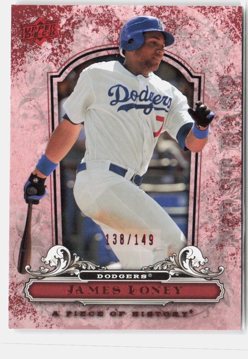 2008 Upper Deck A Piece of History #50 James Loney Red #/149