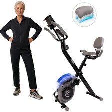 Foldable Exercise Bike for Small Apartments, Magnetic Quiet Folding Stationary B