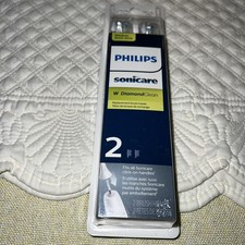 Genuine Phillips Sonicare DiamondClean Brush Head 2-Pack, Medium, White