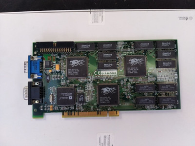 Vintage Retro PCI Video Card Accelerator Diamond Monster 3D II 12MB 3Dfx Voodoo2