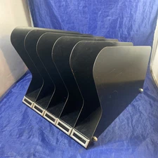 Tray File Organizer Industrial Metal Desk Mid Century Modern Atomic Era, Vtg