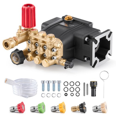 #ad Uimoso Pressure Washer Pump 3 4quot;Shaft Horizontal Triplex Plunger 3300 PSI 2.5GPM $125.99