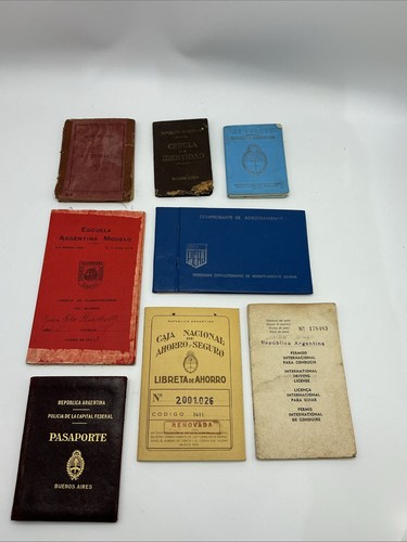 VTG 1900s Mixed Countries Lot Of 8 Expired Passports/Job Identification (88)