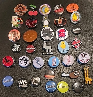 Pop Culture Rock Fairy pinup Art Enamel bottlecap metal button pin's YOU PICK