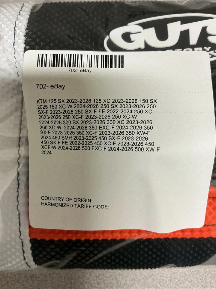 KTM 125SX 2023-2026 Stock Height Seat Cover ( Label For Full Description) - Image 2 of 2