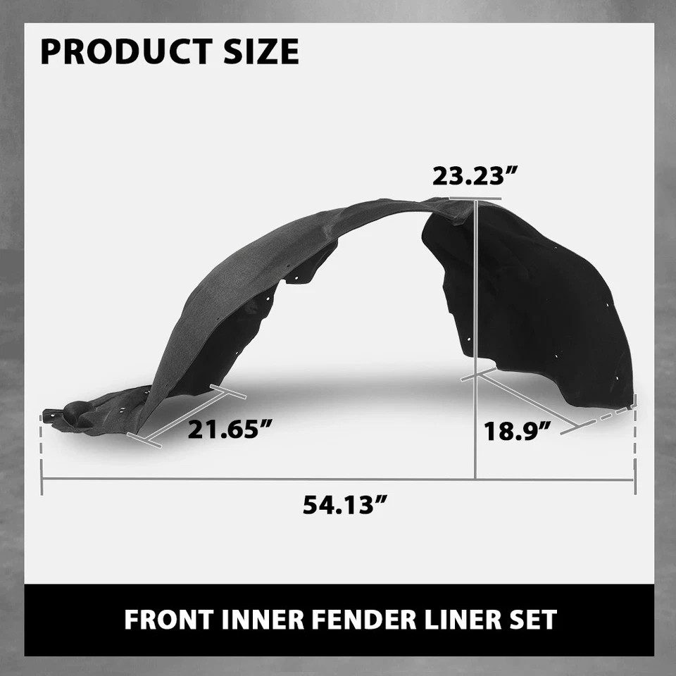 Front Fender Liner Splash Shield Left+Right Side Fit For 2017-2025 Cadillac XT5 Foto 4 de 4