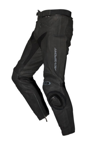 New AGVsport Willow Leather Motorcycle Pants Vented &amp; Solid CE Armour 